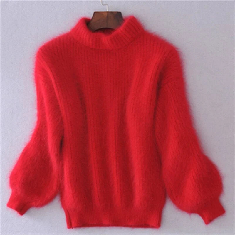 Women's Comfortable and Elegant Loose-Knit Wool Sweater with a Modern Style