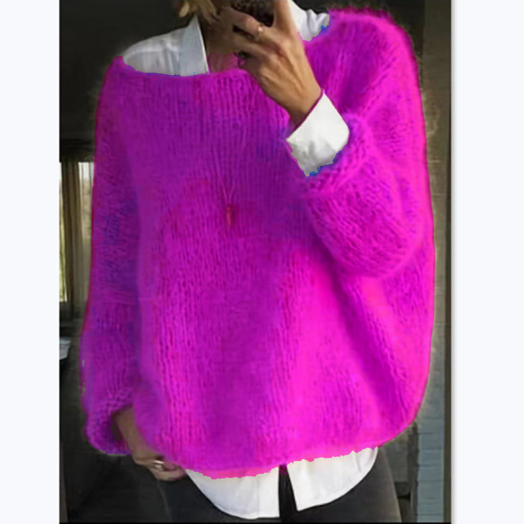 Women's Cozy Oversized Boatneck Sweater