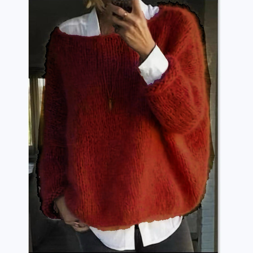 Women's Cozy Oversized Boatneck Sweater