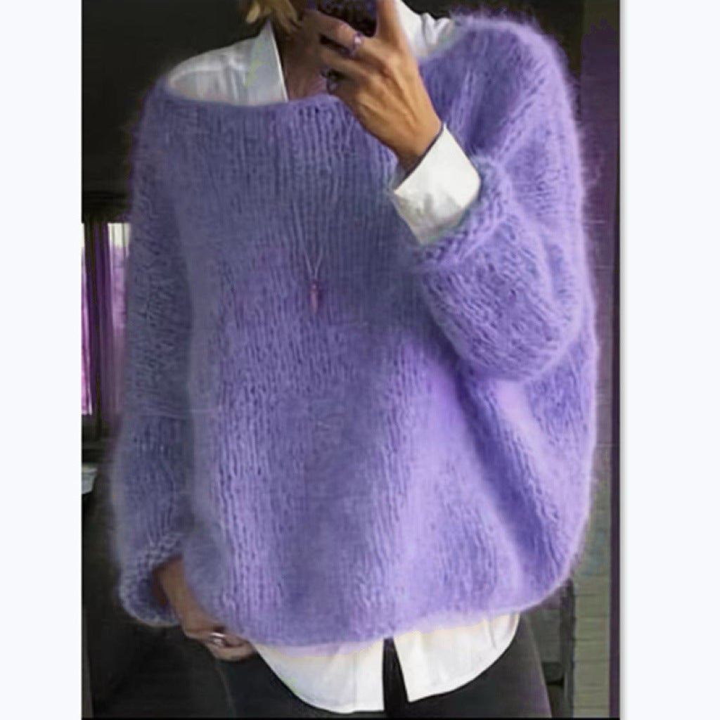 Women's Cozy Oversized Boatneck Sweater