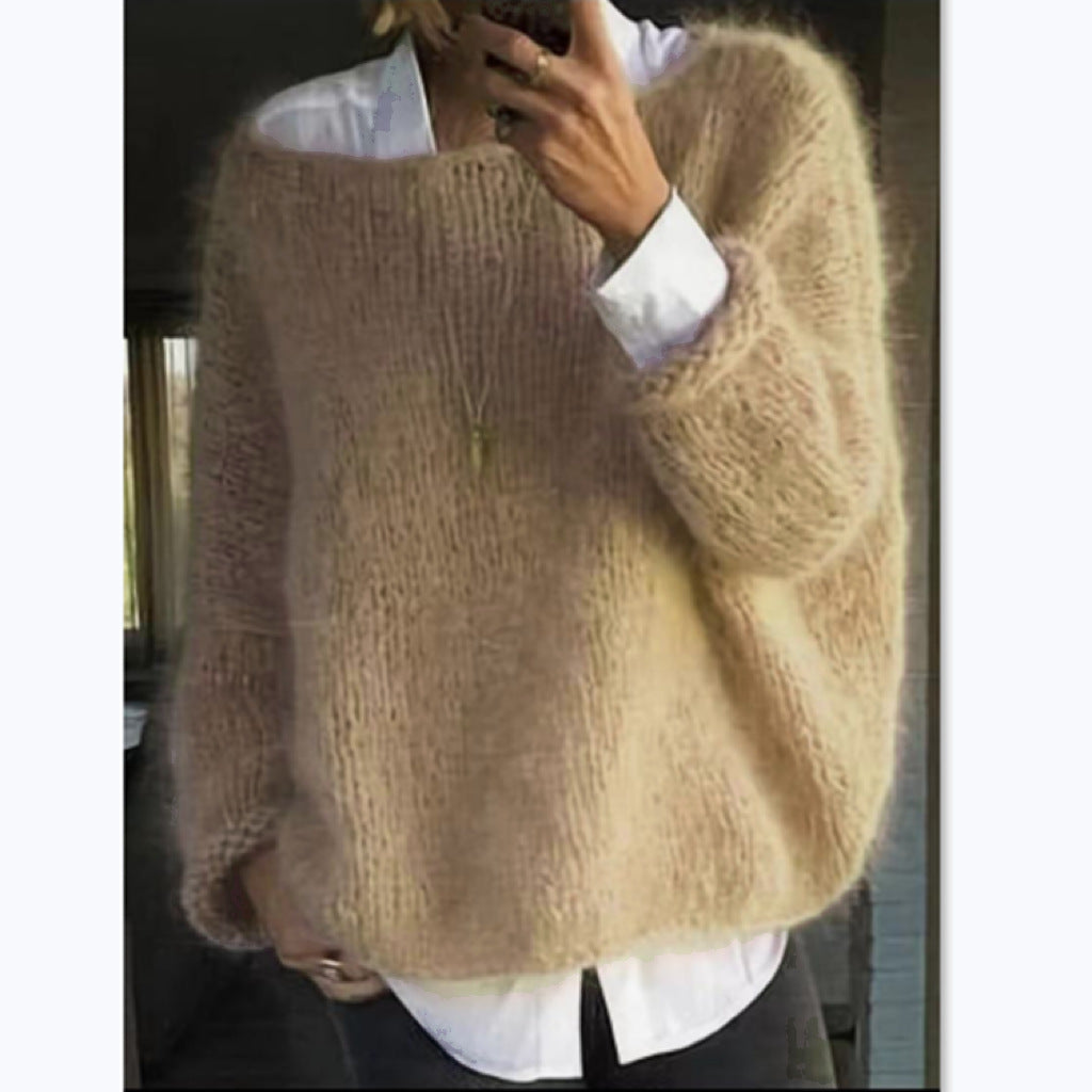 Women's Cozy Oversized Boatneck Sweater