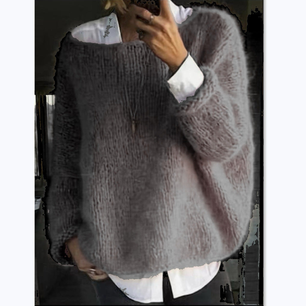 Women's Cozy Oversized Boatneck Sweater