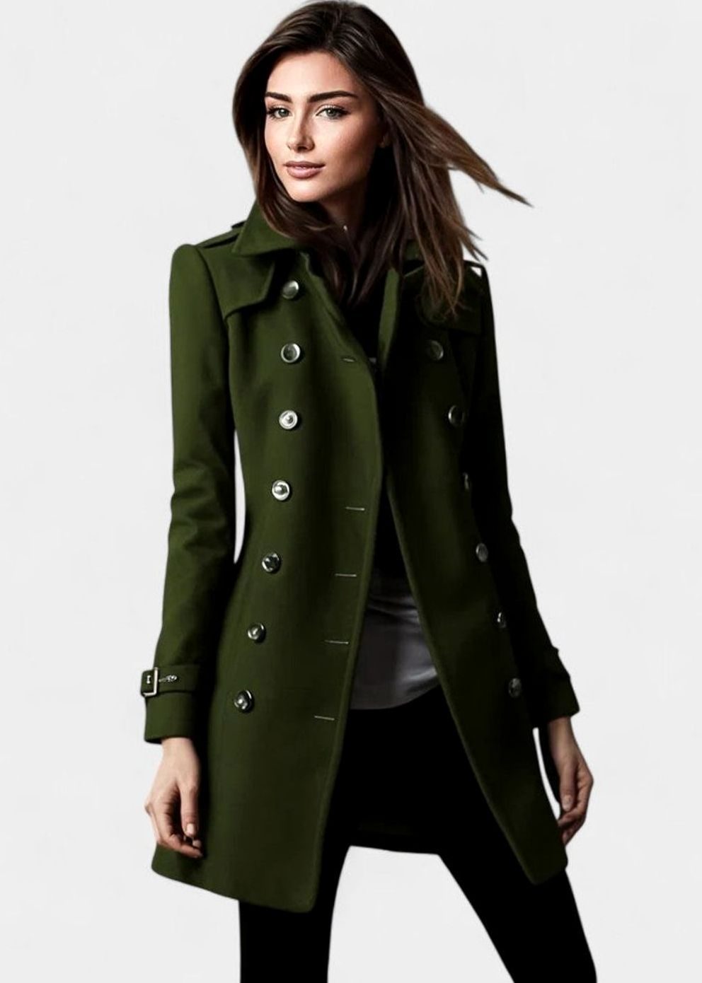 Women's Elegant Double-Breasted Winter Coat