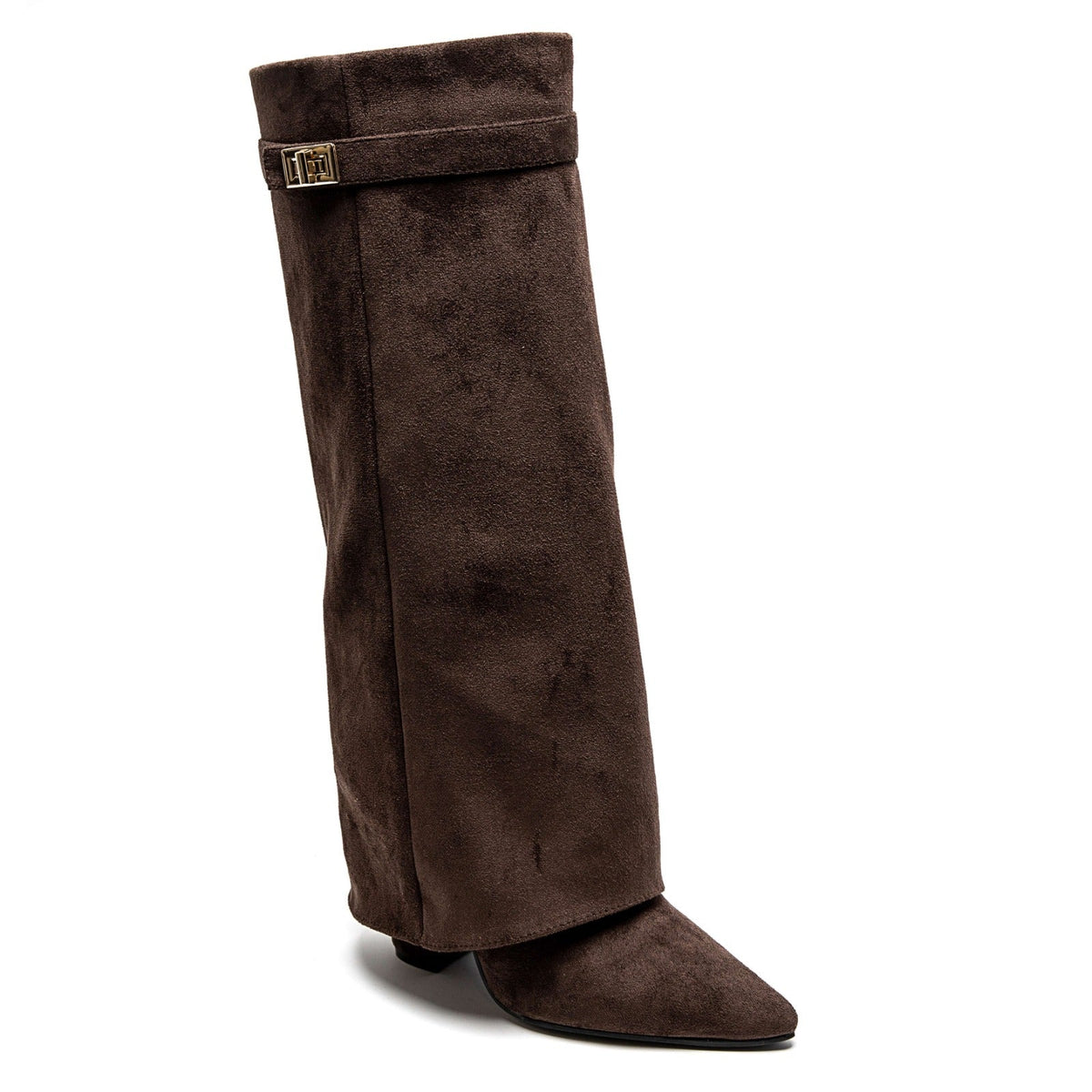 Women's Elegant PU Leather Block Heeled Boots