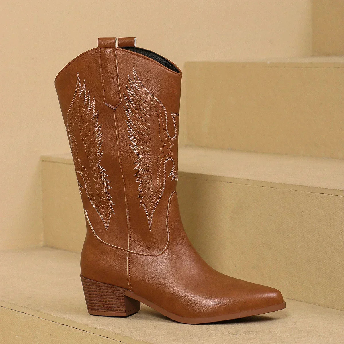 Women's Embroidered Pointed-Toe Boots