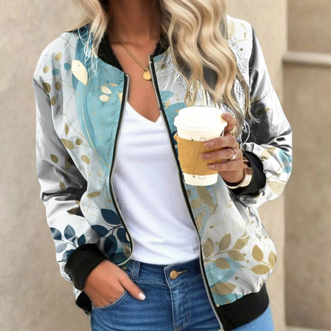 Women's Floral Print Bomber Jacket