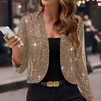 Women's Glitter Sequin Cardigan Jacket