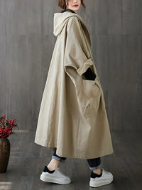 Women's Hooded Trench Coat – Long Water-Repellent Coat