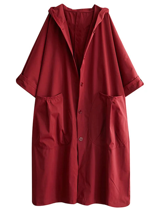 Women's Hooded Trench Coat – Long Water-Repellent Coat