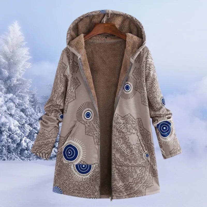 Women's Jacket – Cozy Hooded Jacket, Comfortable and Modern for Winter