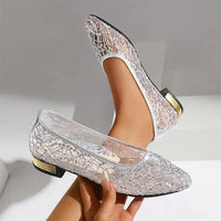Women's Lace Pointed Toe Flat Wedding Shoes