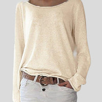 Women's Lightweight Relaxed Long-Sleeve Pullover Sweater