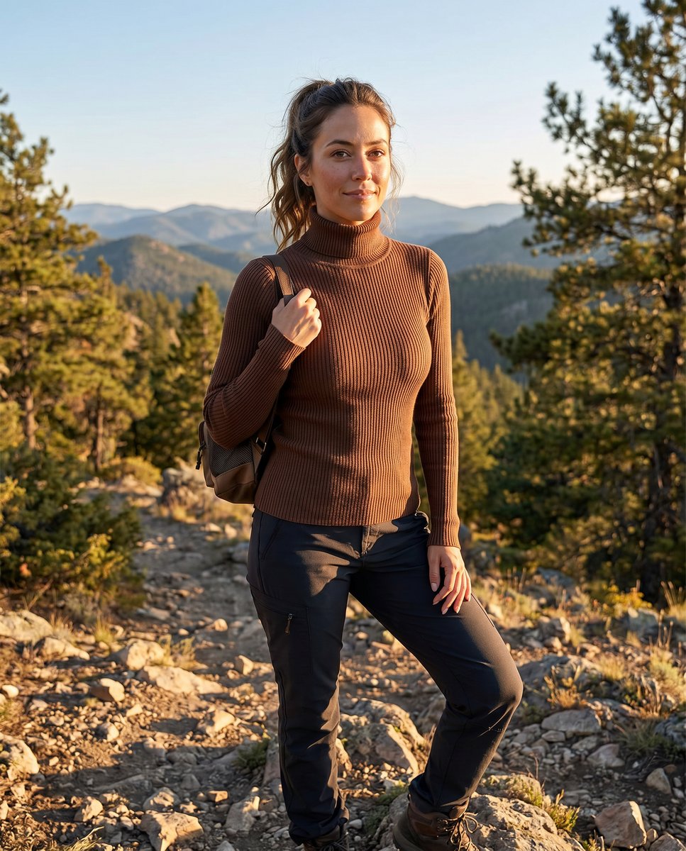 Women's Lightweight Ribbed Turtleneck Sweater