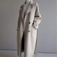 Women's Long Double-Breasted Cashmere Overcoat