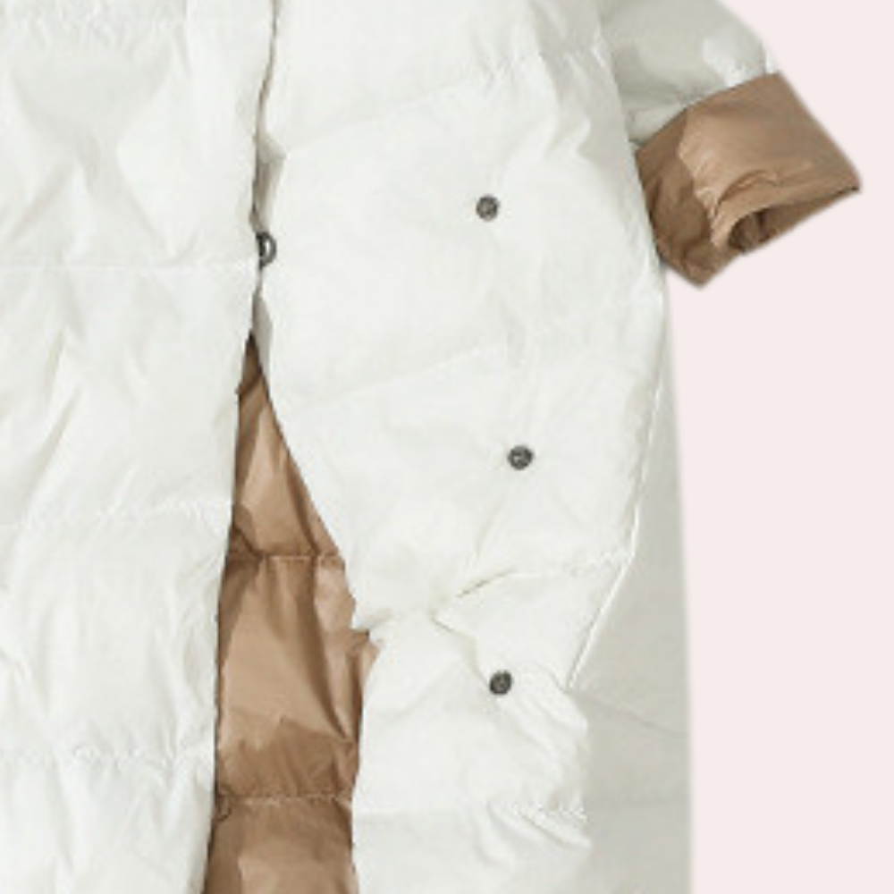 Women's Long Down Winter Jacket with High Collar