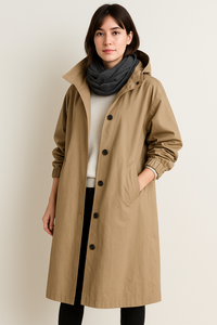 Women's Long Hooded Trench Coat – Autumn Edition