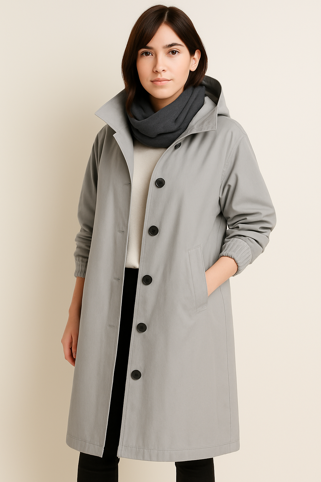 Women's Long Hooded Trench Coat – Autumn Edition