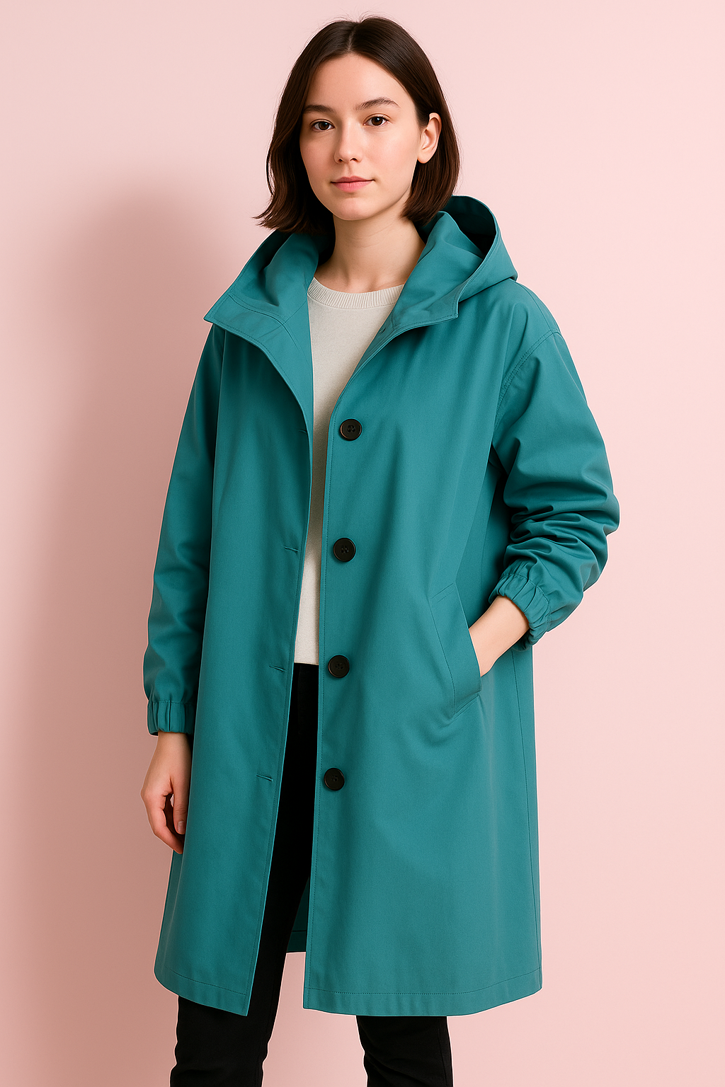 Women's Long Hooded Trench Coat – Autumn Edition
