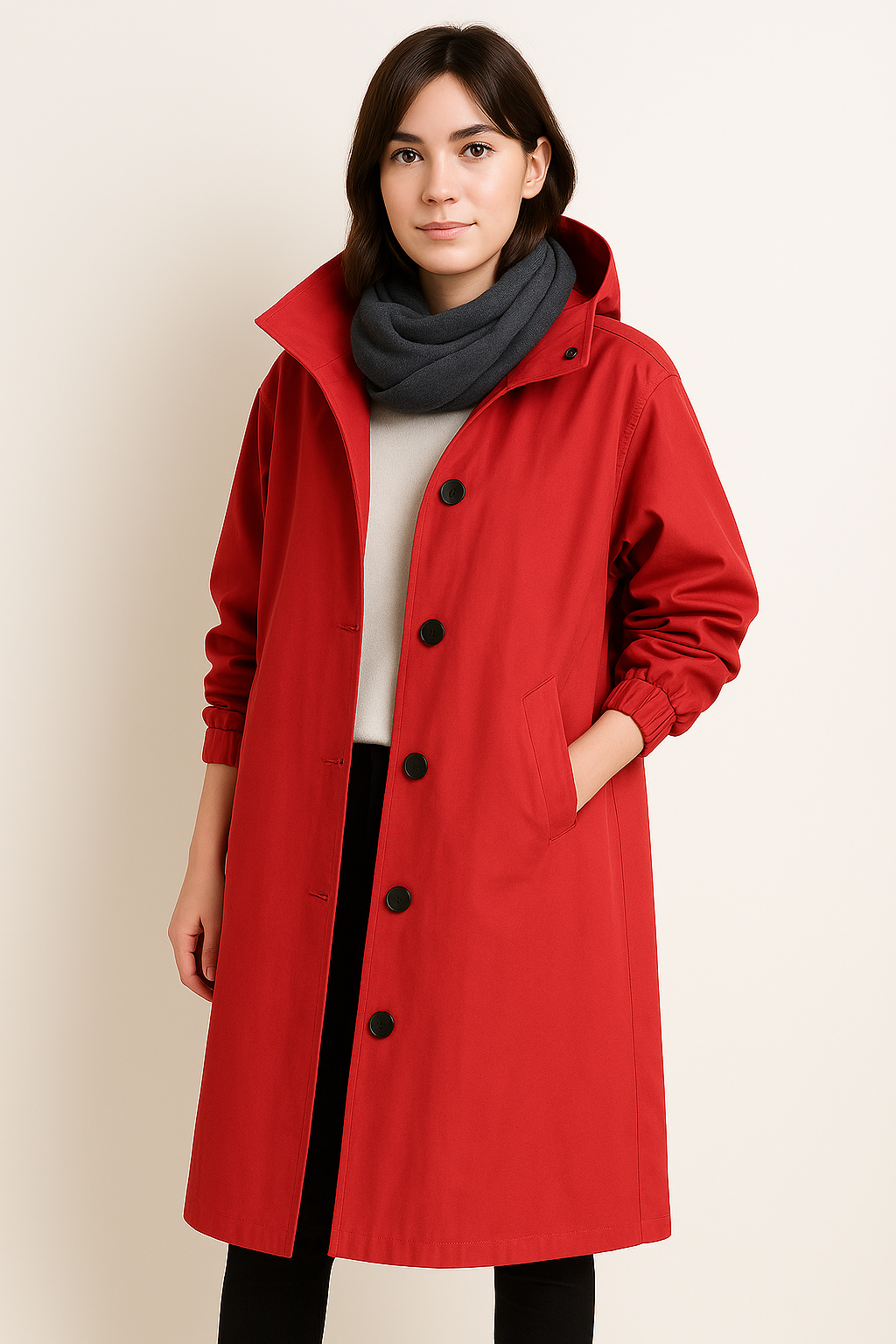 Women's Long Hooded Trench Coat – Autumn Edition
