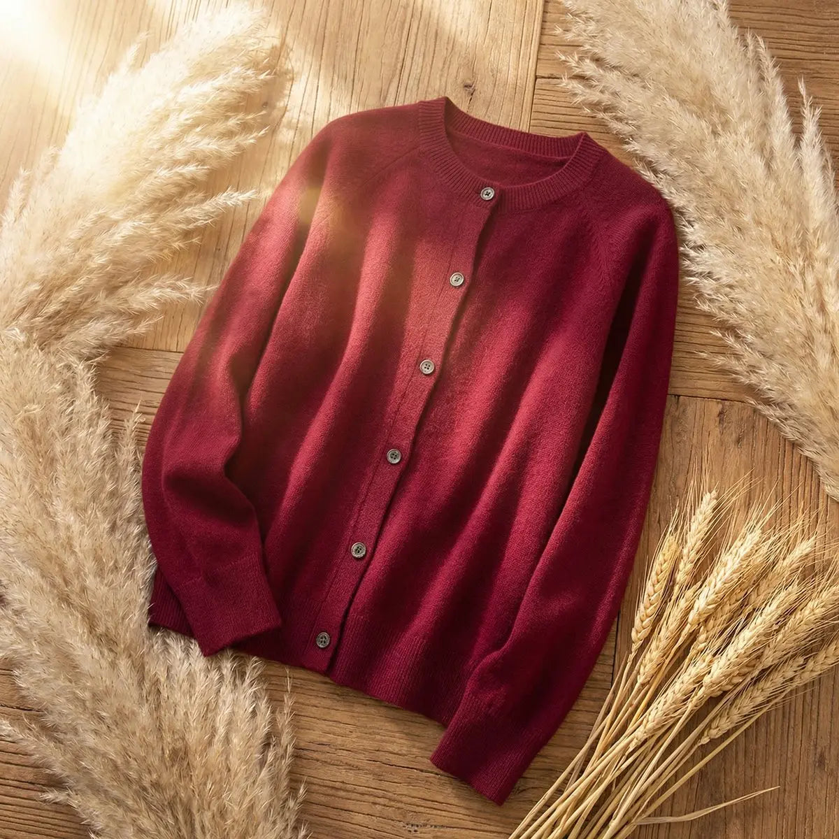 Women's Long Sleeve Merino Wool Knit Cardigan