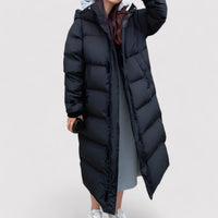Women's Long Warm Quilted Winter Jacket