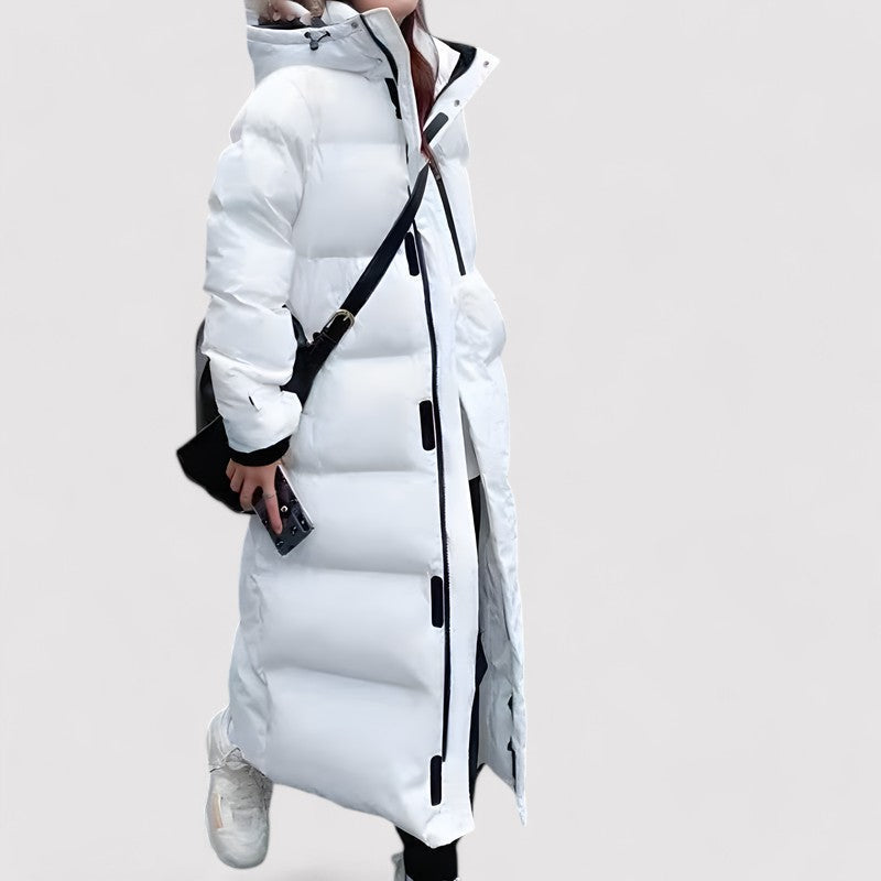 Women's Long Warm Quilted Winter Jacket