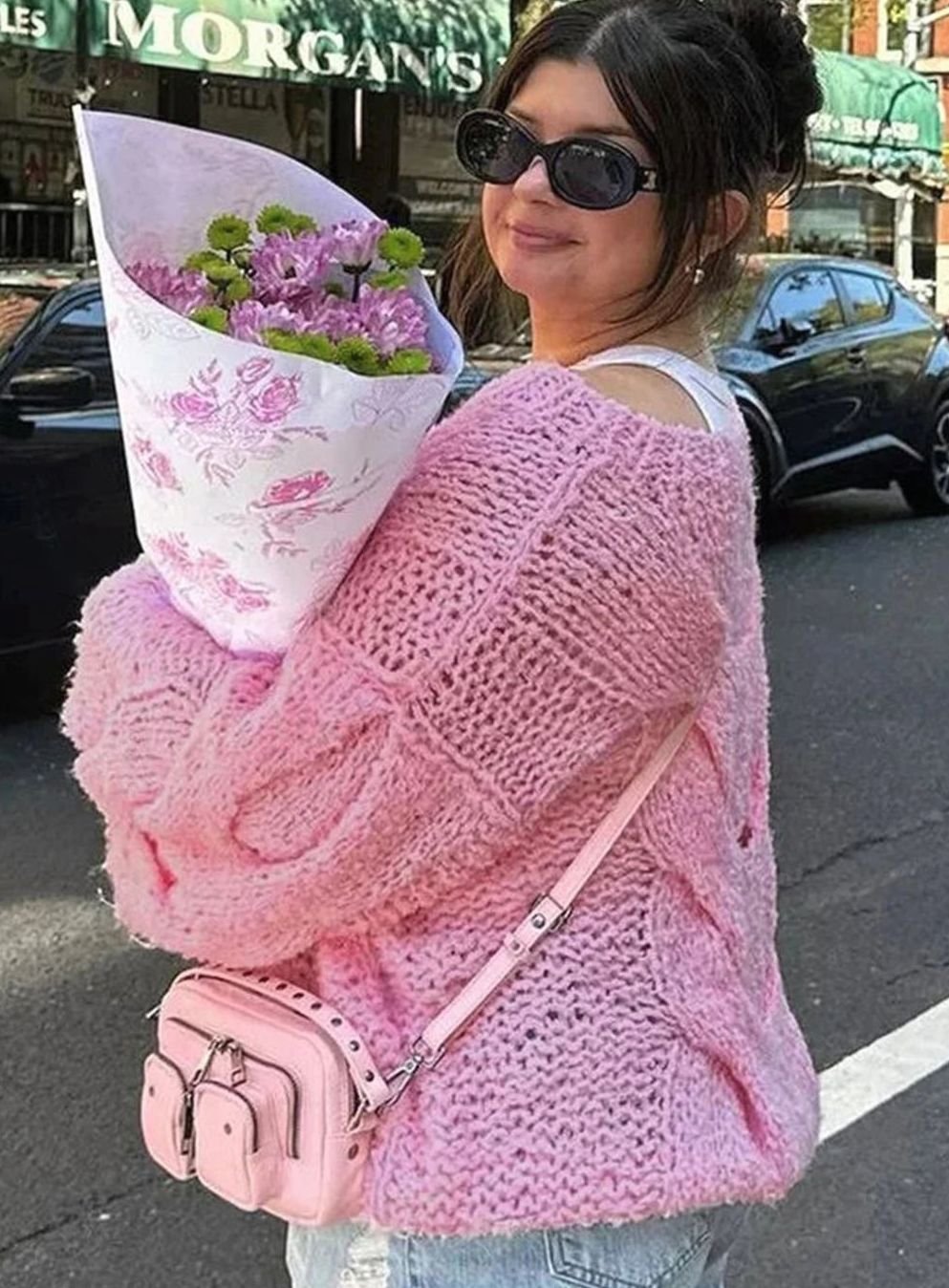 Women's Loose-Knit Off-Shoulder Relaxed Pullover Sweater