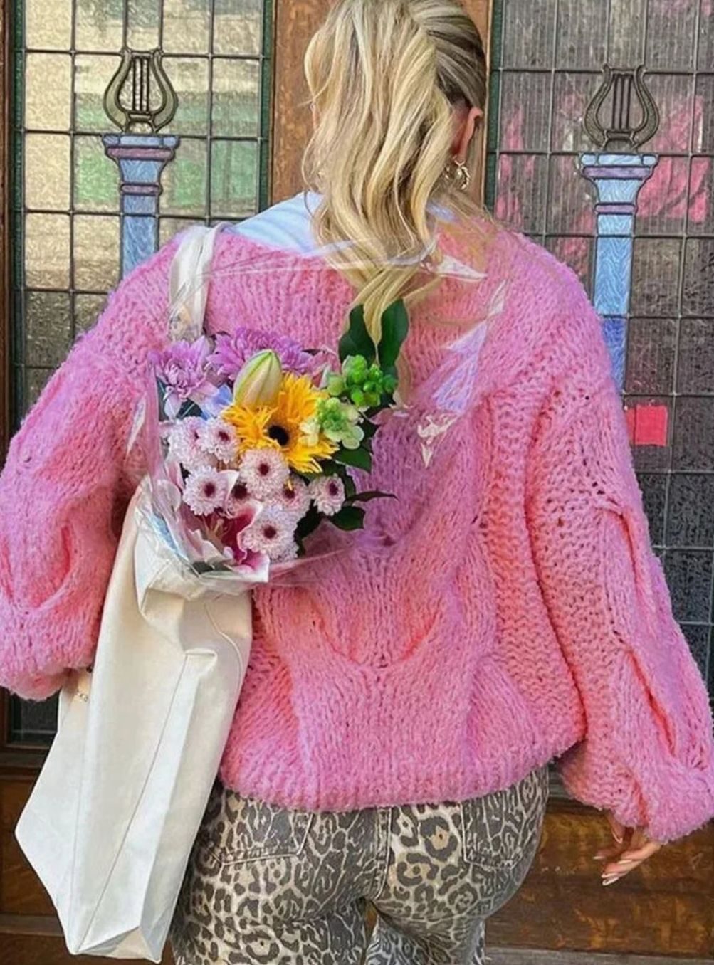 Women's Loose-Knit Off-Shoulder Relaxed Pullover Sweater