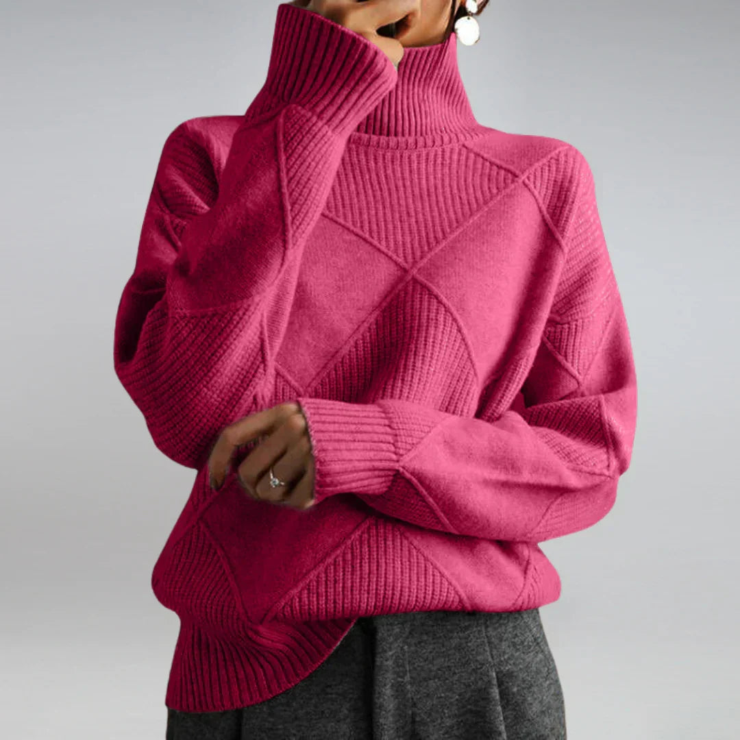 Women's Luxury Cashmere Turtleneck Sweater – Soft and Warm Winter Sweater