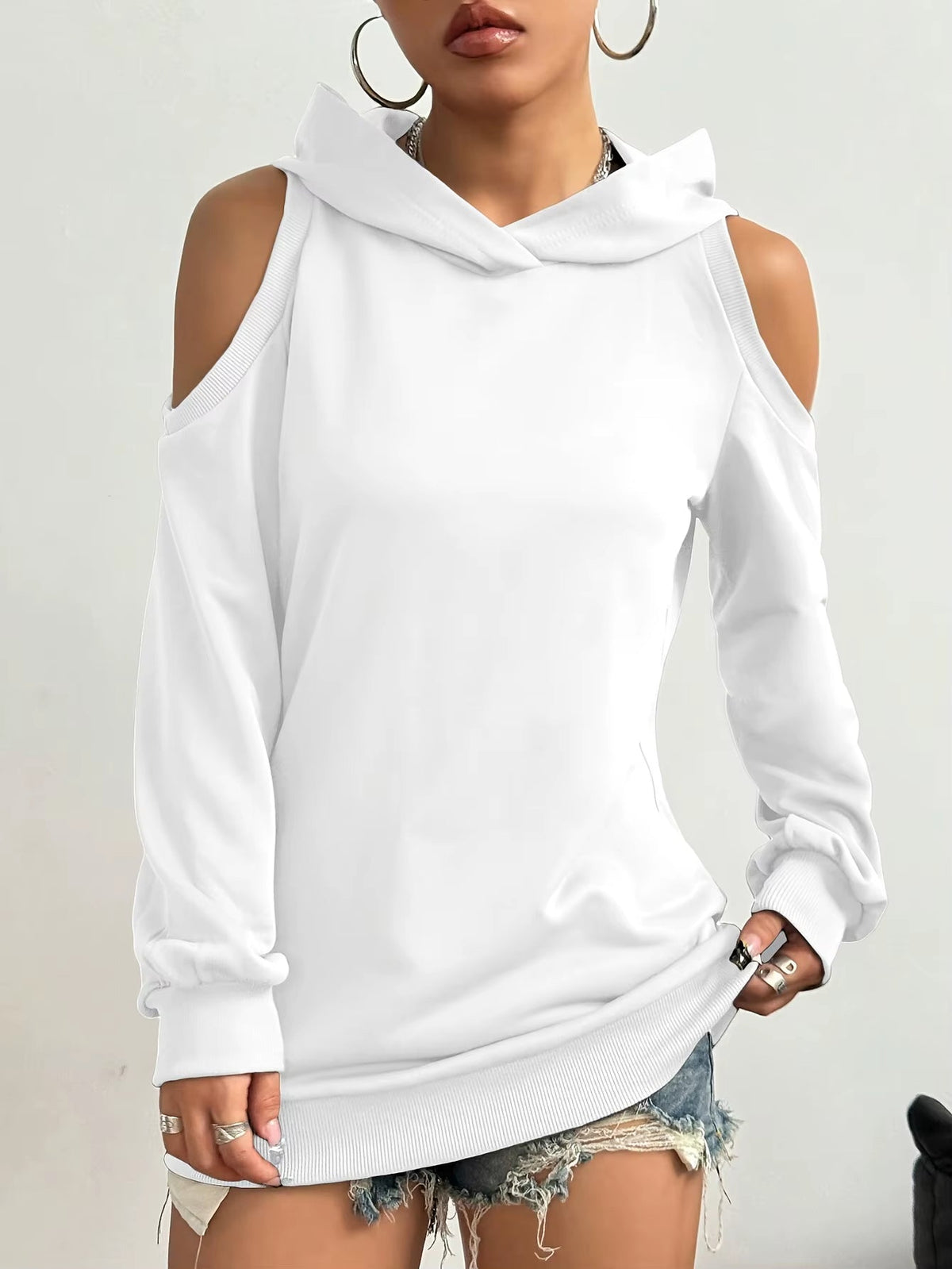 Women's Off-Shoulder Hoodie