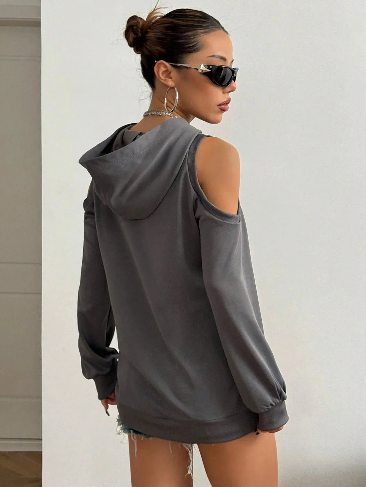 Women's Off-Shoulder Hoodie
