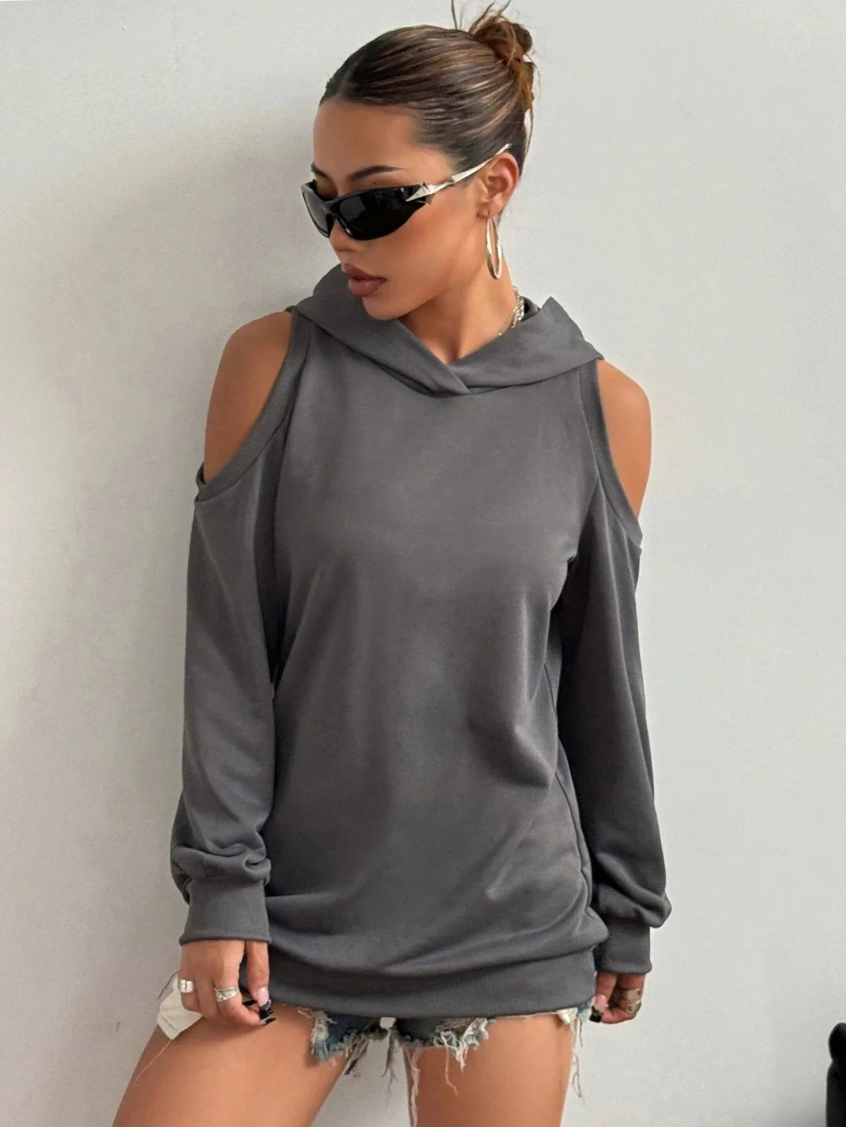 Women's Off-Shoulder Hoodie
