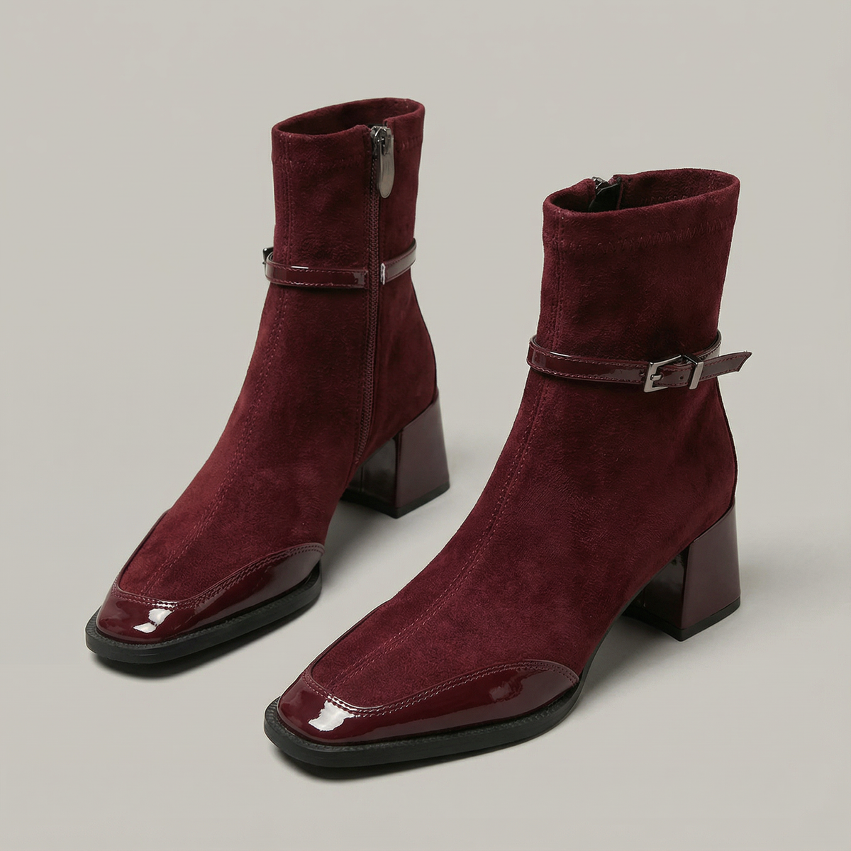 Women's Orthopedic Square-Toe Ankle Boots