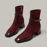 Women's Orthopedic Square-Toe Ankle Boots