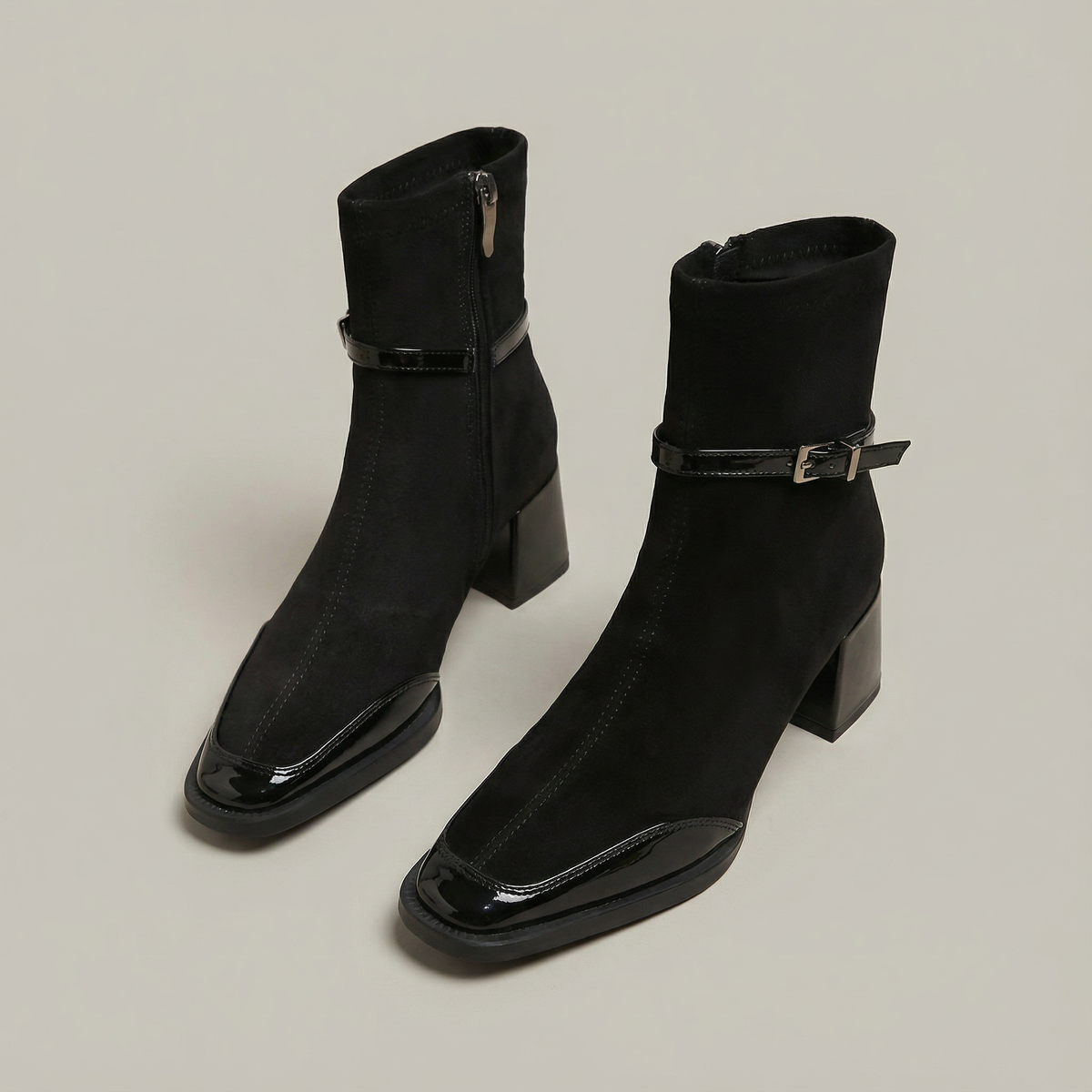 Women's Orthopedic Square-Toe Ankle Boots