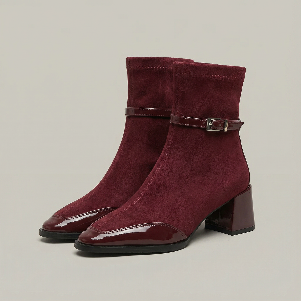 Women's Orthopedic Square-Toe Ankle Boots