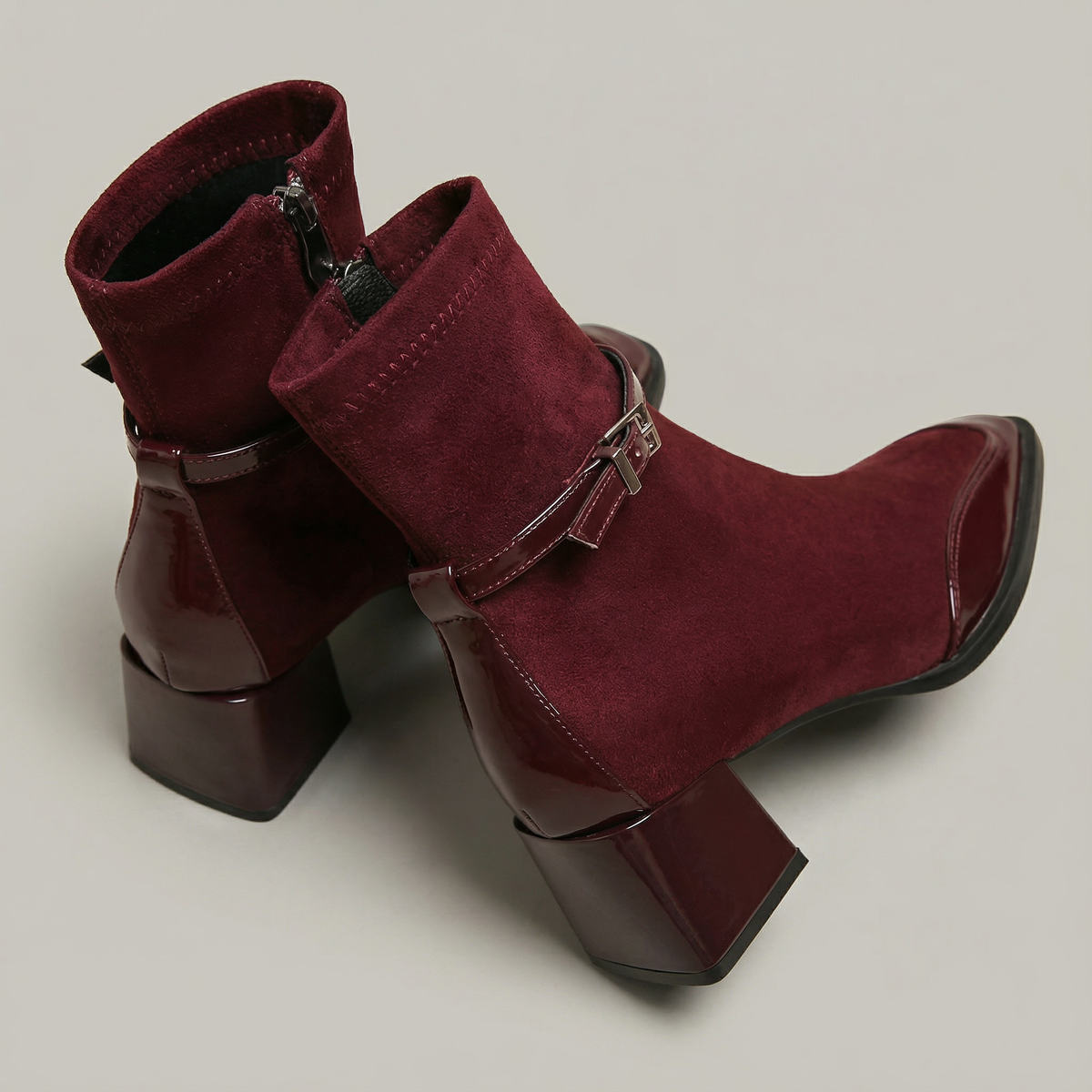 Women's Orthopedic Square-Toe Ankle Boots