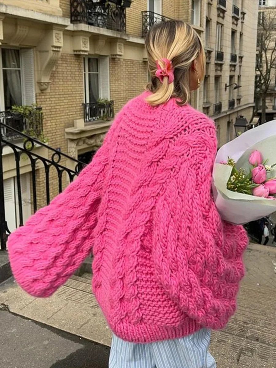 Women's Oversized Chunky Cable-Knit Jumper