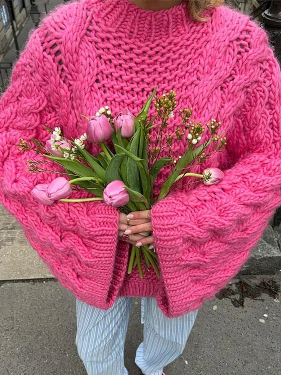 Women's Oversized Chunky Cable-Knit Jumper