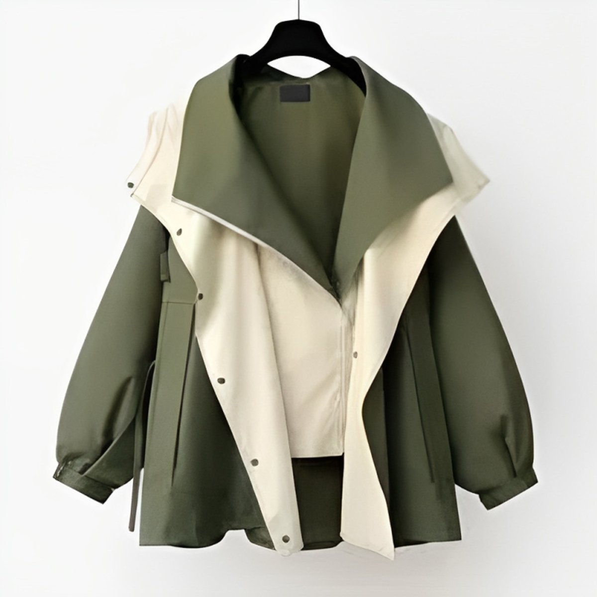 Women's Oversized Double-Collar Waterproof Trench Coat