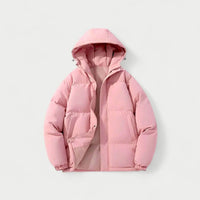 Women's Oversized Hooded Zip-Up Puffer Jacket