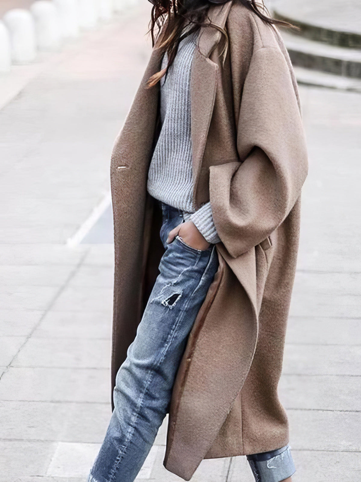 Women's Oversized Long Wool Winter Coat