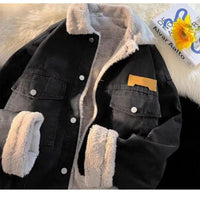 Women's Oversized Teddy-Lined Denim Jacket