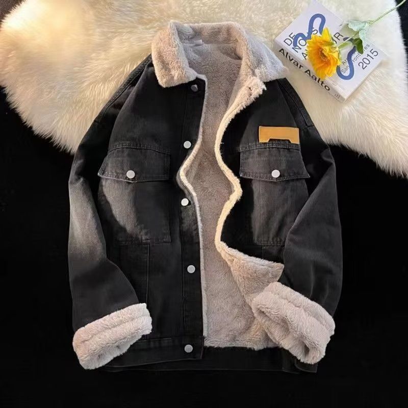 Women's Oversized Teddy-Lined Denim Jacket