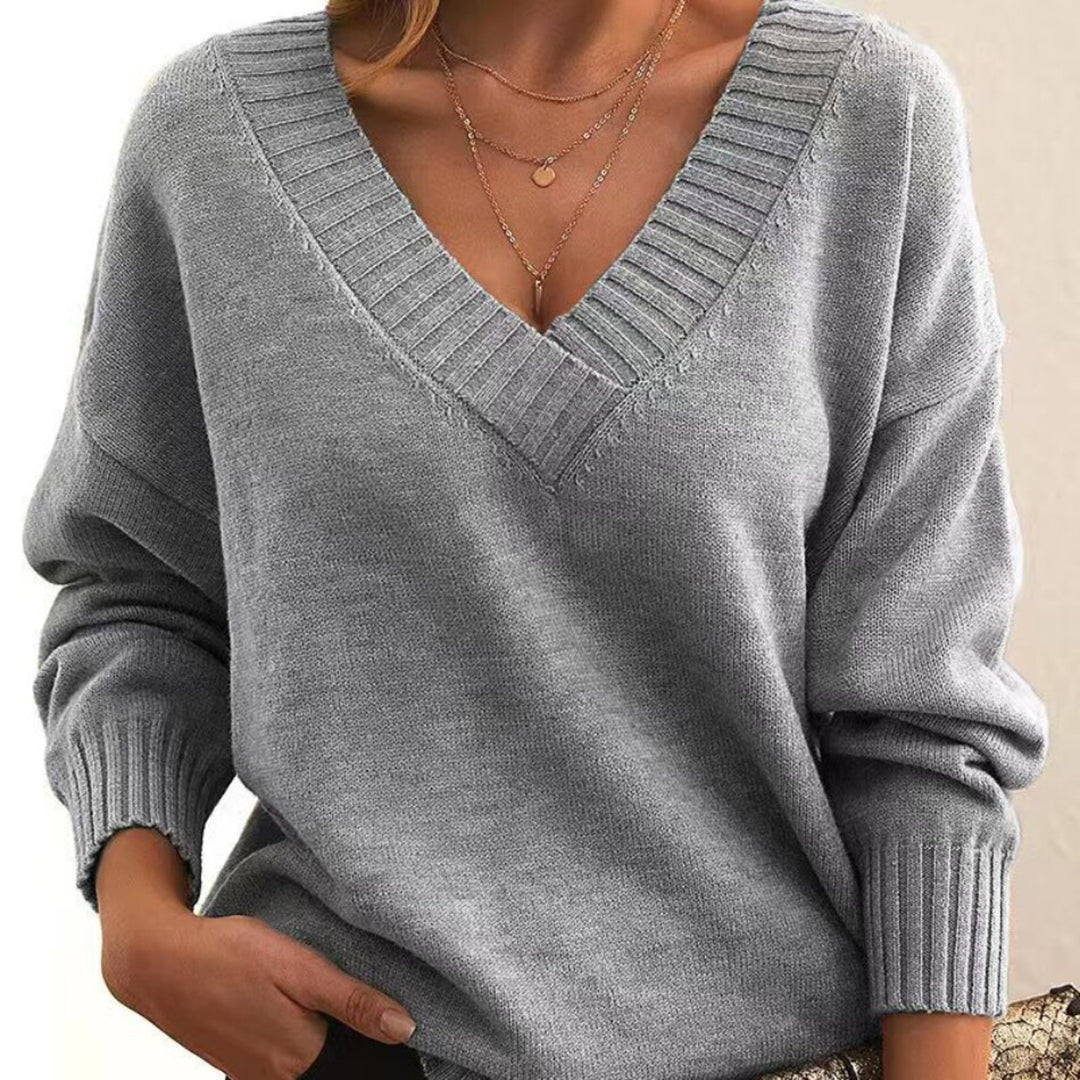 Women's Relaxed V-Neck Sweater