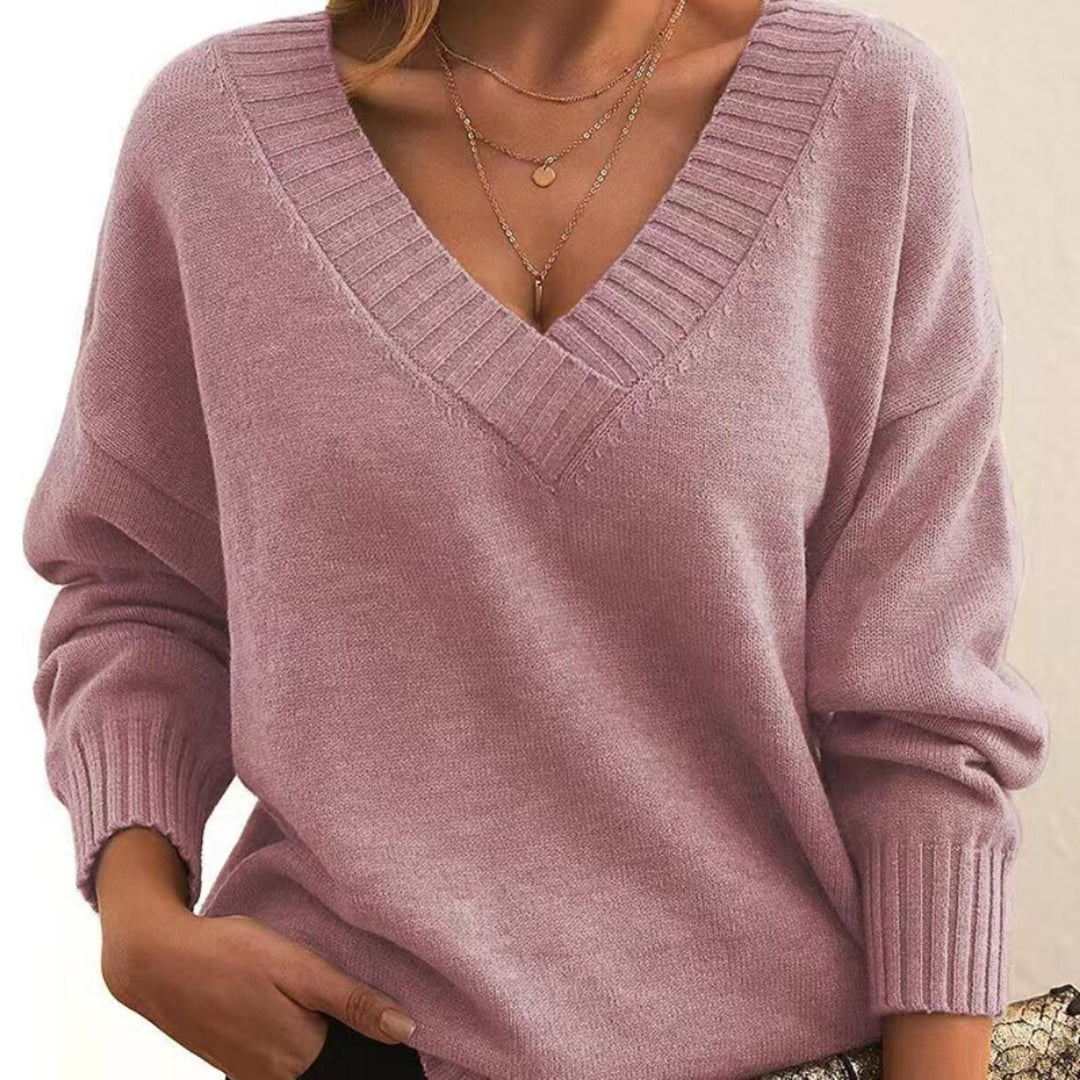 Women's Relaxed V-Neck Sweater