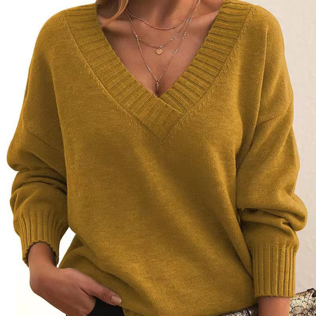 Women's Relaxed V-Neck Sweater
