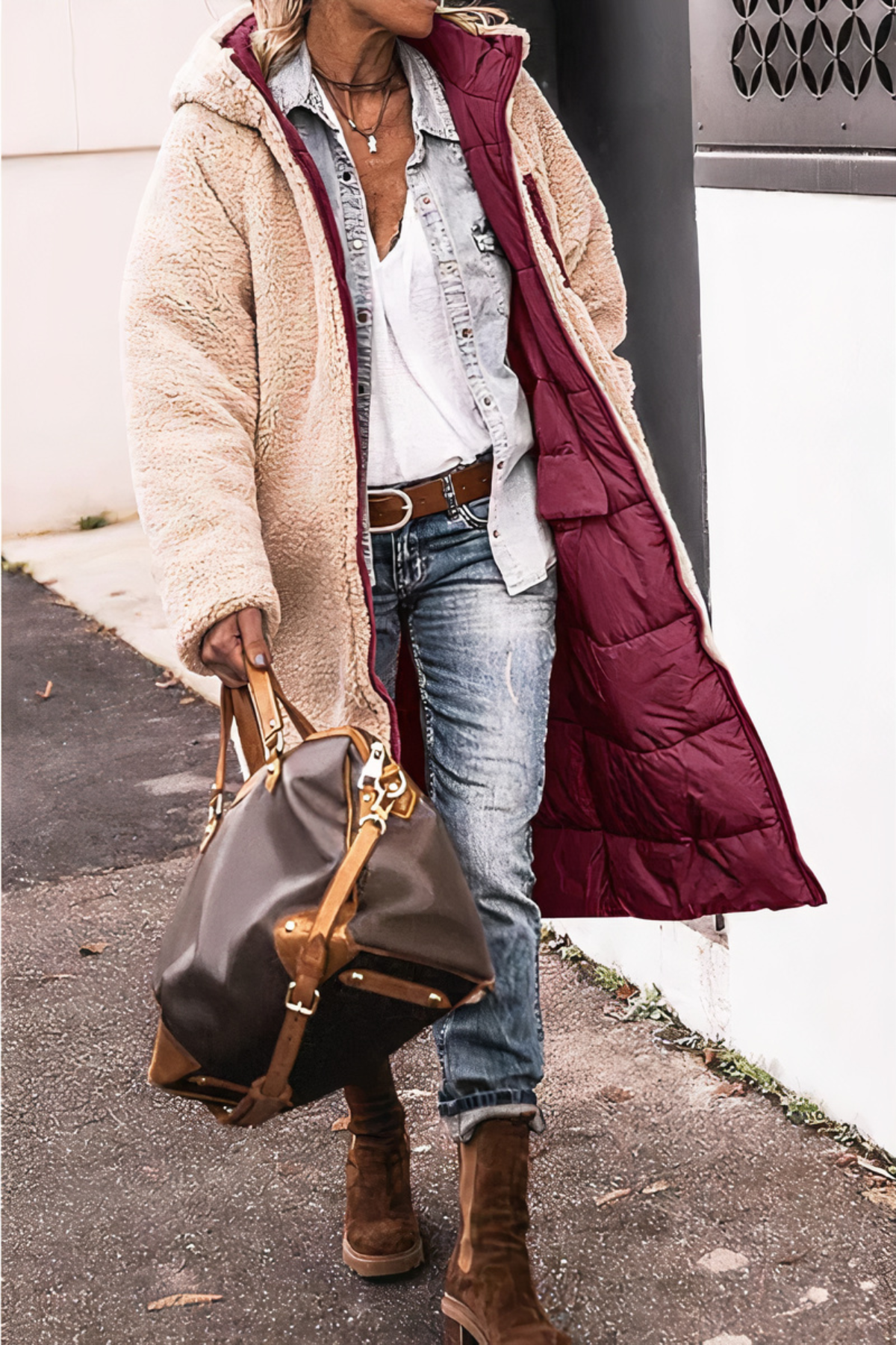 Women's Reversible Hooded Winter Parka
