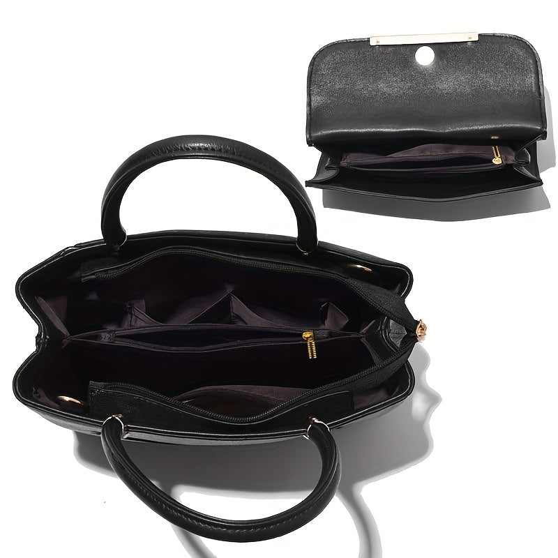 Women's Stylish 2-Piece Handbag Set with Tote and Crossbody