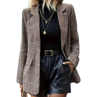 Women's Tailored Plaid Blazer
